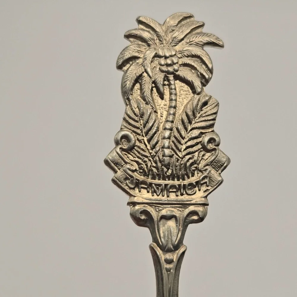 Vintage Souvenir Spoon Lot of 4 Bermuda Puerto Rico Jamaica Dominican Republic